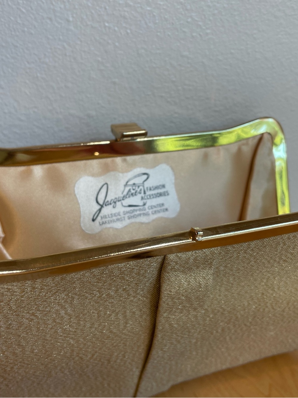 Vintage Jacqueline's Fashion Accessories Gold Metallic Purse